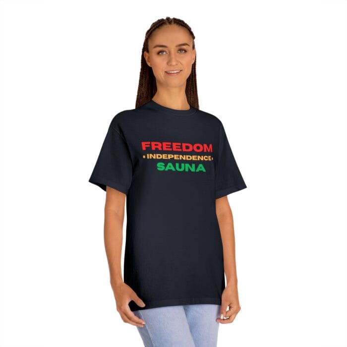 "Freedom Independence Sauna" | American Apparel Sauna Shirt | Unisex Classic Tee - Image 11