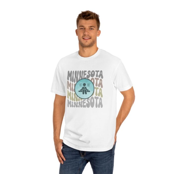 "Minnesota" | American Apparel Sauna Shirt | Unisex Classic Tee - Image 3