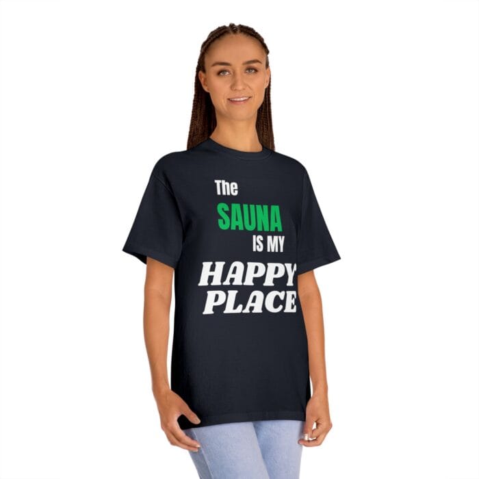 "The Sauna Is My Happy Place" | American Apparel Sauna Shirt | Unisex Classic Tee - Image 11