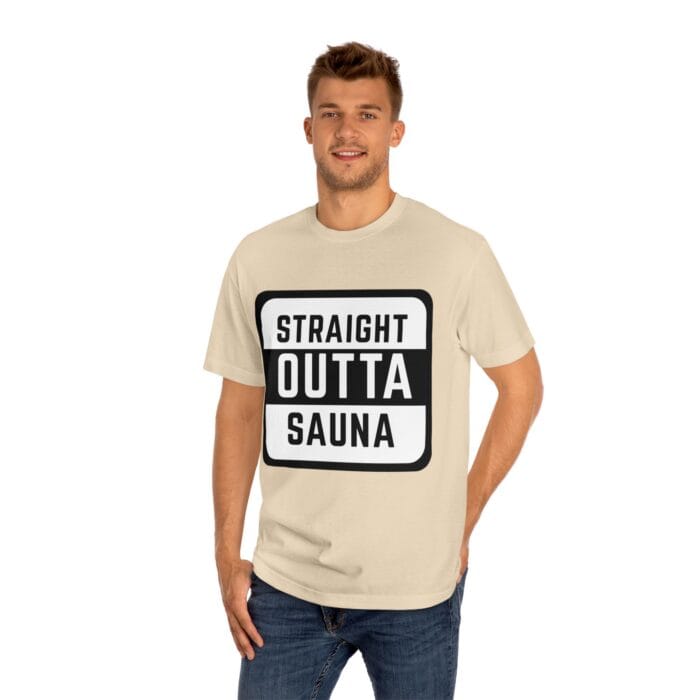 "Straight Outta Sauna" | American Apparel Sauna Shirt | Unisex Classic Tee - Image 6