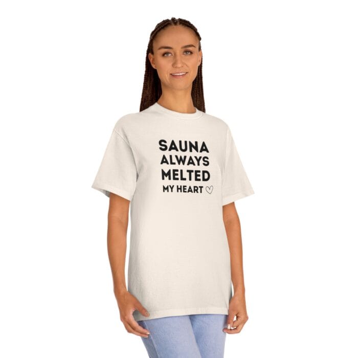 "Sauna Always Melted My Heart" | American Apparel Sauna Shirt | Unisex Classic Tee - Image 8