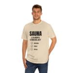"Sauna Lover's Checklist" | American Apparel Sauna Shirt | Unisex Classic Tee - Image 8