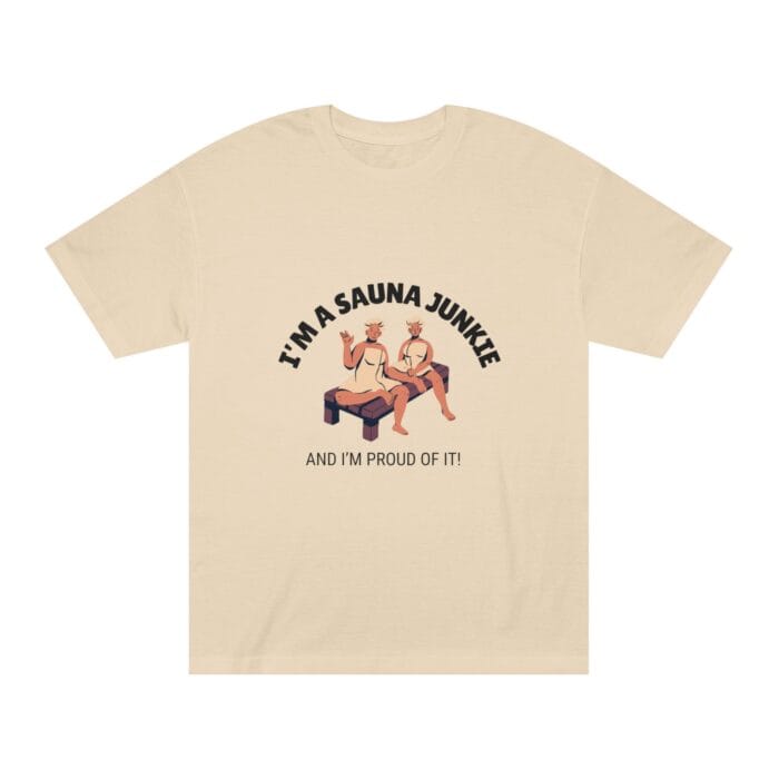 "I'm A Sauna Junkie" | American Apparel Sauna Shirt | Unisex Classic Tee - Image 2
