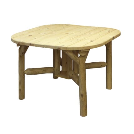 Cedar log 47 inch round wood table
