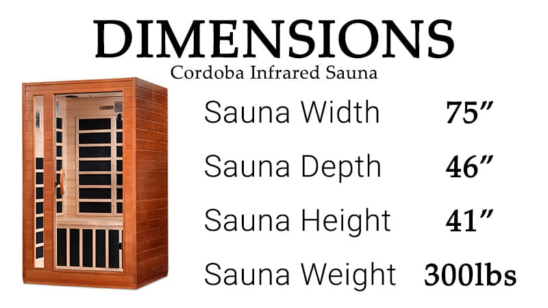 Interior view of seating and carbon infrared heating panels.