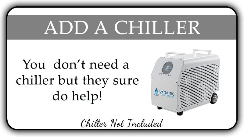 Dynamic Cold Therapy cold plunge with chiller connection option