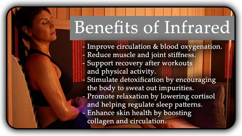 Lifestyle image of a couple relaxing inside the Dynamic Cordoba infrared sauna.