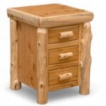 Handcrafted cedar nightstand with three drawers