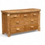 Cedar Log 7 Drawer Dresser | Handcrafted Dresser for Bedroom Storage