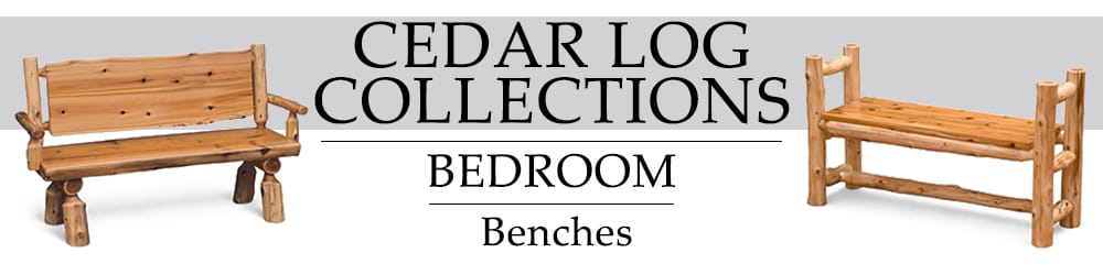 cedar log benches