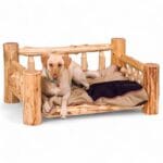 Handcrafted wooden luxury dog bed for pets