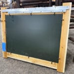 Vertical cedar mirror for cabin or lodge interior