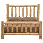 Handcrafted cedar log bed made in Northern Minnesota
