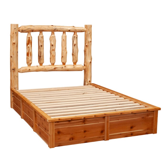 Clear stain finish highlighting natural cedar grain