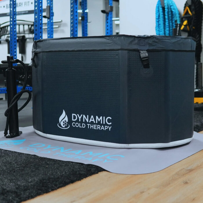 Close-up of premium drop-stitch PVC oval cold tub structure