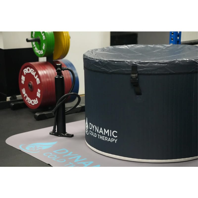 Cold tub with included custom safety cover and carry bag