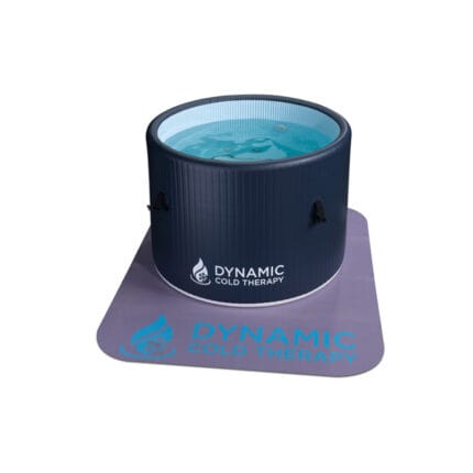 User entering the low-height cold tub safely