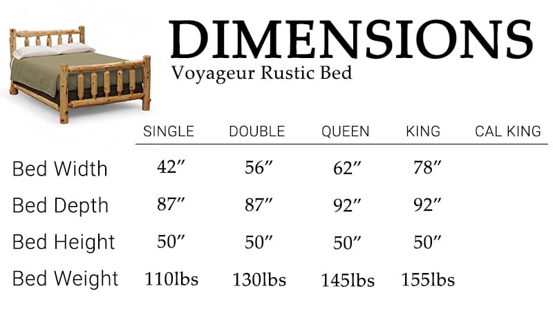 Voyageur Bed log cabin bed in rustic lodge-style bedroom