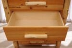 Handcrafted log 3 drawer chest for rustic bedroom décor