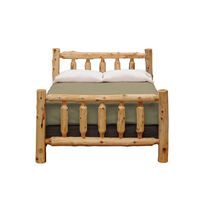 Side profile of Northern White Cedar bed frame