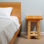 Handcrafted vintage nightstand made from cedar wood