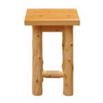 Side profile of rustic vintage nightstand