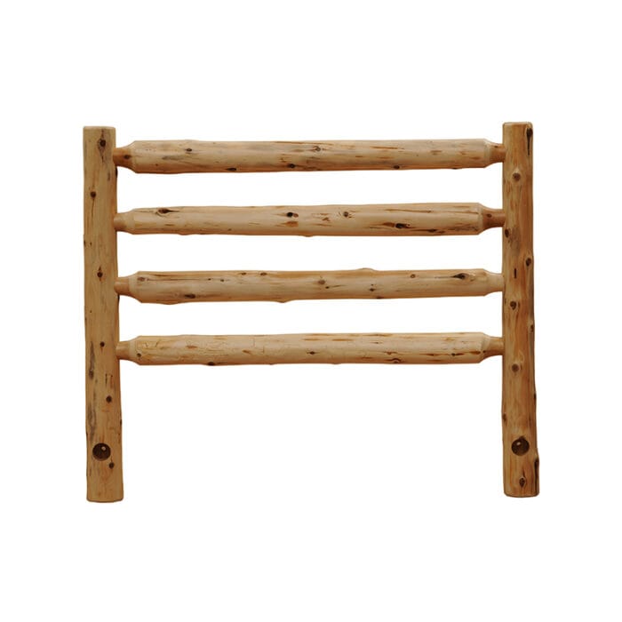 Rustic bed frame with matching cedar nightstand