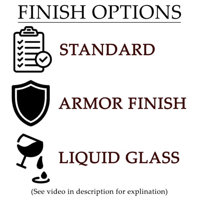 Solid wood dining table with smooth-sanded finish