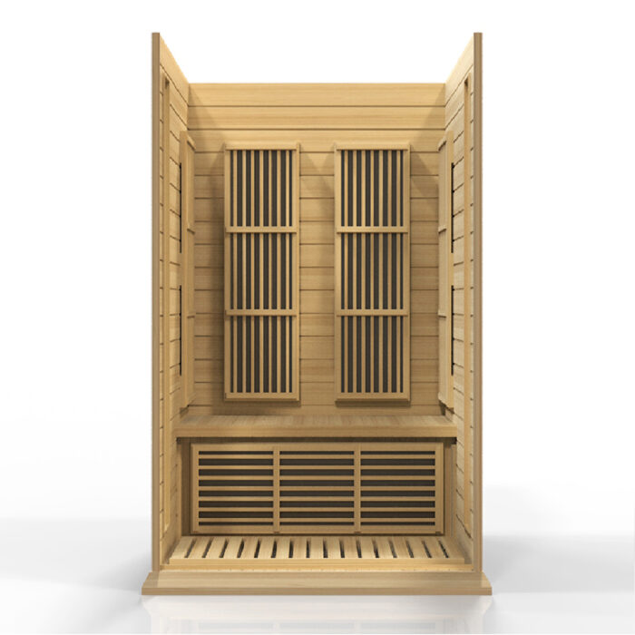Affordable 2 person indoor infrared sauna buy with plug and play design