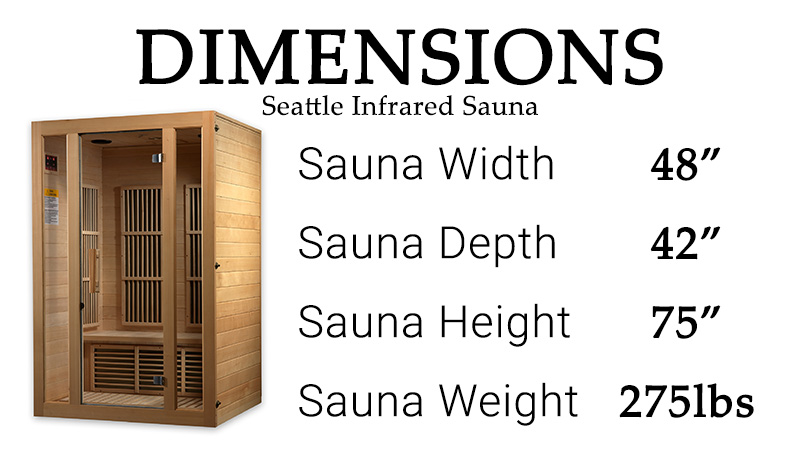 Compact 2 person affordable indoor infrared sauna with glass door
