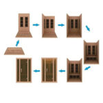 Interior view of affordable indoor infrared sauna with chromotherapy lights