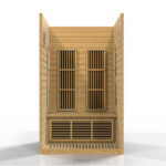 Affordable indoor infrared sauna with low EMF carbon heaters
