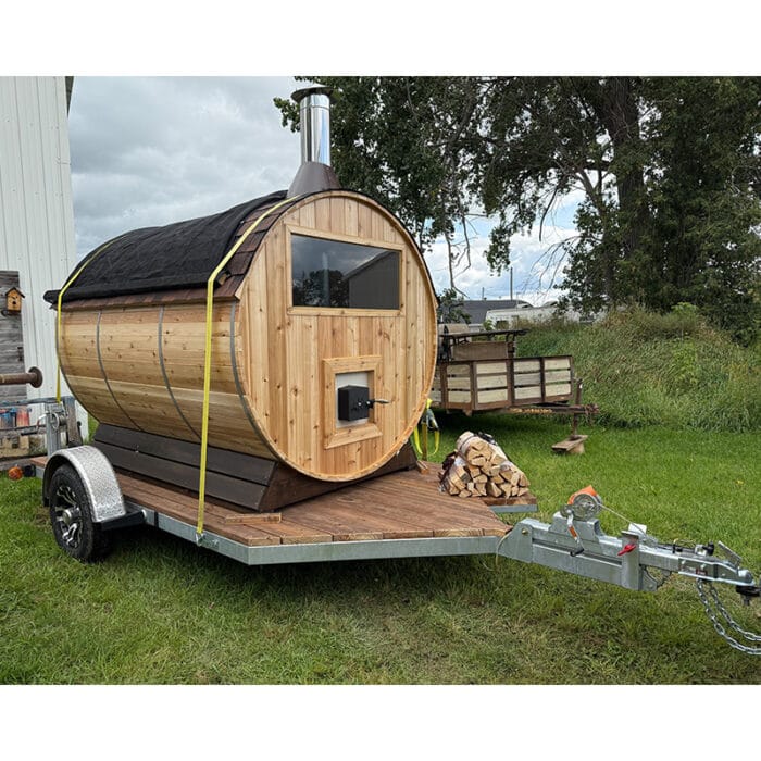 Galvanized Steel Drop-Down Mobile Sauna Trailer | Level & Portable - Image 11