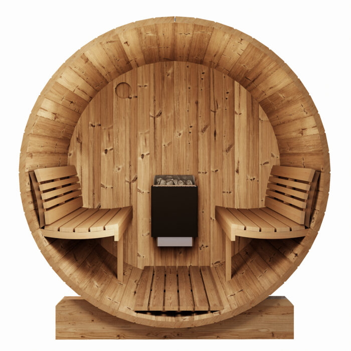 2 Person Barrel Sauna Kit | Sauna Life | Model E6 - Image 2