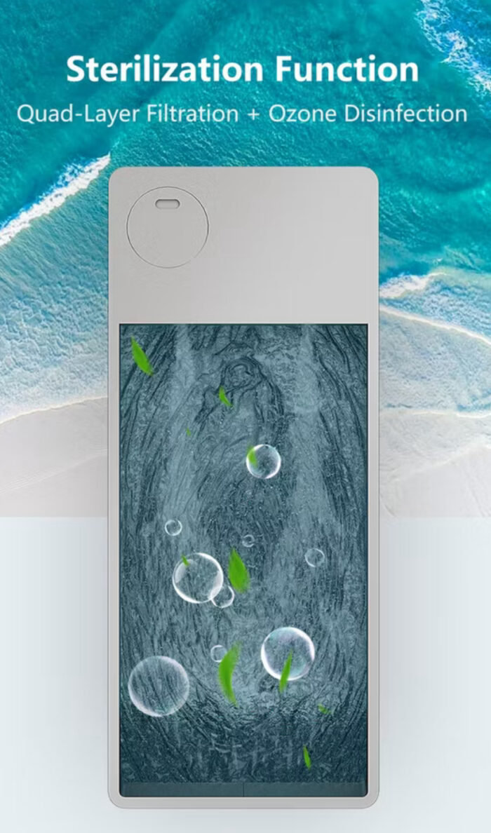 Top view of stainless basin for full body immersion