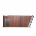 Immersion Tub cold plunge with stainless basin and red cedar exterior