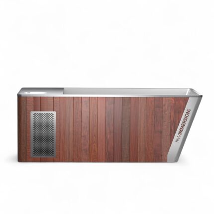 Immersion Tub cold plunge with stainless basin and red cedar exterior