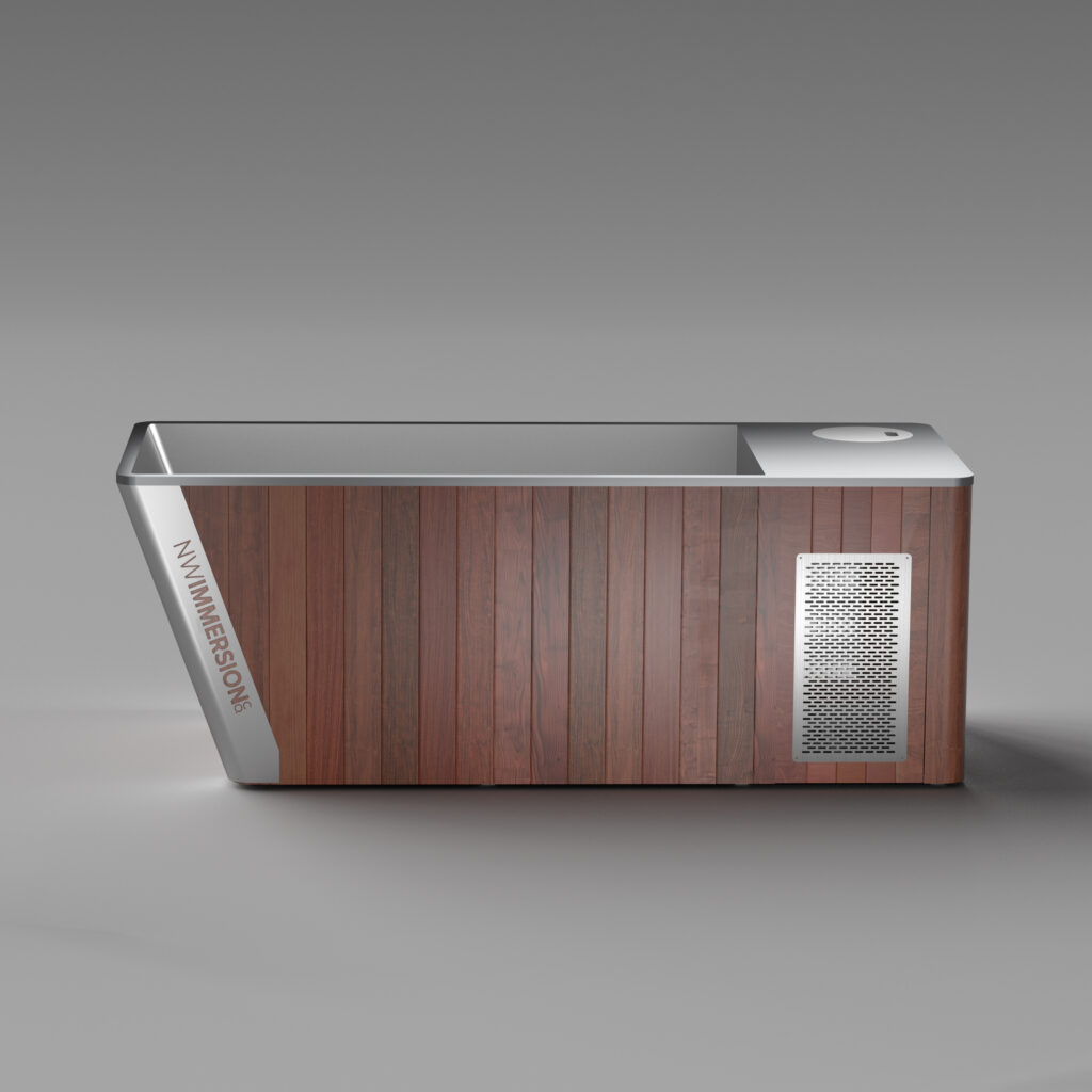 Cold plunge with ozone sanitation and 20 micron filtration system