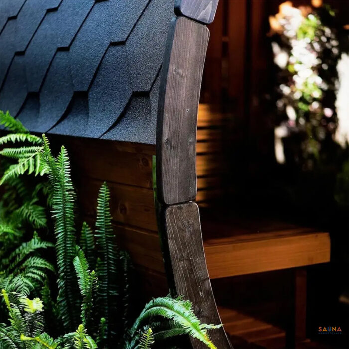 6 Person Outdoor Home Sauna Barrel Kit | Sauna Life | Model EE8G | Glass Front - Image 7