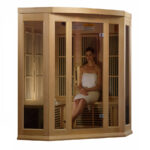 Affordable 3 person cedar sauna with infrared technology
