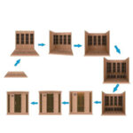 Maxxus 4 person cedar sauna with Canadian Red Cedar build