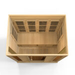 Bronze glass door on Maxxus cedar sauna for modern design