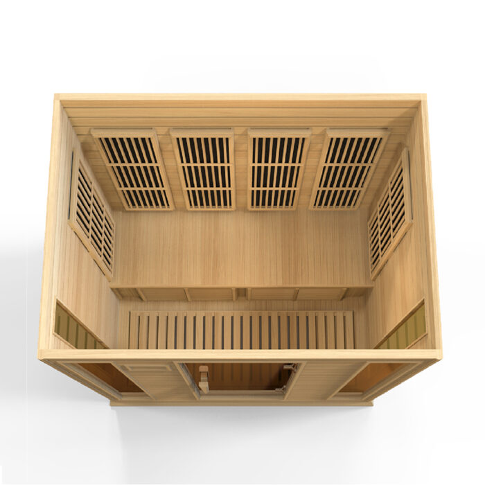 Bronze glass door on Maxxus cedar sauna for modern design