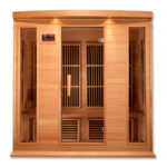 Cedar saunas interior with Bluetooth and MP3 sound system