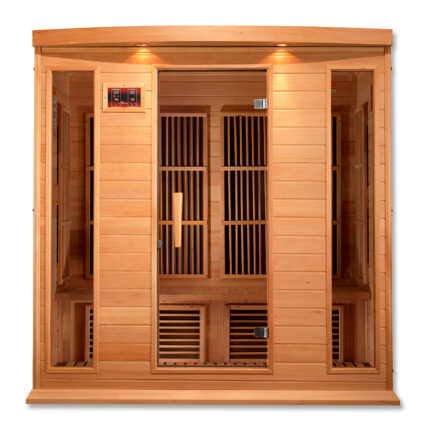Cedar saunas interior with Bluetooth and MP3 sound system