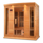 Canadian Red Cedar detail on premium infrared sauna