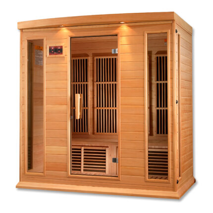 Canadian Red Cedar detail on premium infrared sauna