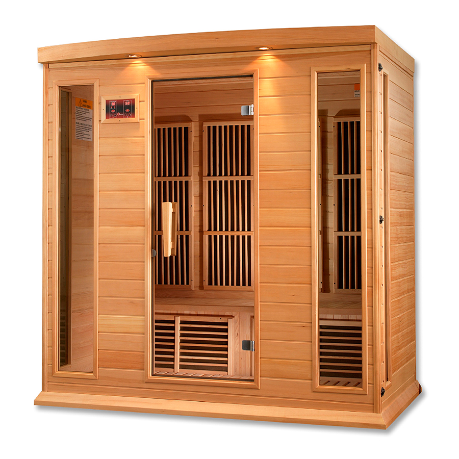 infrared sauna _ maxxus 4 _ main pic 3 Canadian Red Cedar detail on premium infrared sauna
