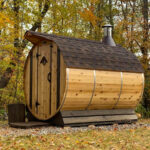 6 Person Cedar Barrel Sauna | 6' x 8' | Wood Fire Sauna - Image 2