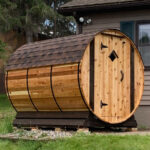 6 Person Cedar Barrel Sauna | 6' x 8' | Wood Fire Sauna - Image 5